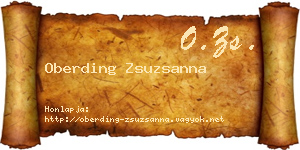 Oberding Zsuzsanna névjegykártya